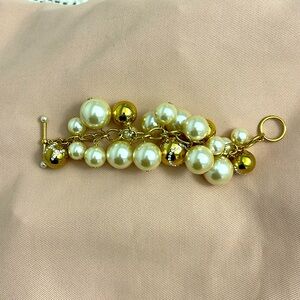 Carolina Herrera gold and pearl bracelet